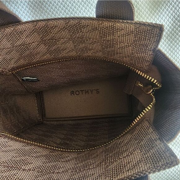 Rothy's Brown Crossbody mini Bag with Structured Shape and Adjustable Strap NWOT - Picture 7 of 7
